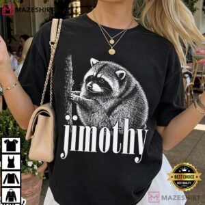 Jimothy Raccoon Hand Drawn Wildlife Cute T-Shirt