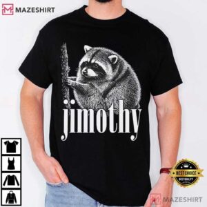 Jimothy Raccoon Hand Drawn Wildlife Cute T Shirt (1)