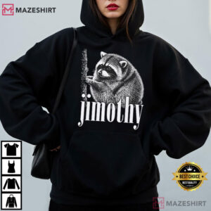 Jimothy Raccoon Hand Drawn Wildlife Cute T Shirt (3)