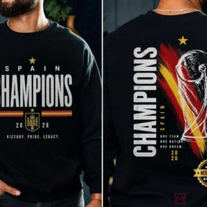 Spain 2026 Champions Soccer Vintage Football Fan T Shirt (2)