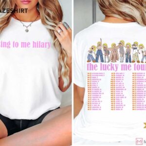 Lizzie McGuire Hilary Duff Lucky Me Tour 2026 Cartoon T Shirt (1)
