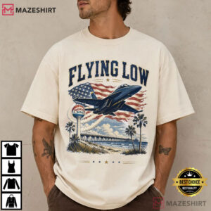 Blue Angels Low Flyover Vintage Pensacola Beach Jet Graphic T Shirt (4)