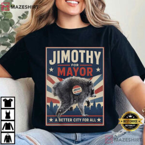 Jimothy Raccoon For Mayor Seattle Short Spine T Shirt (2)
