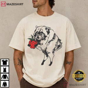 Jimothy The Raccoon Strawberry Cute Animal T Shirt (1)