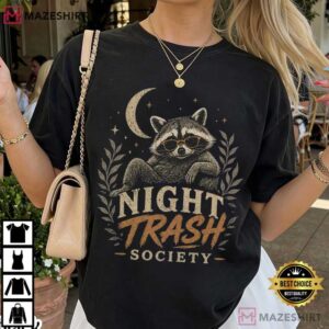 Night Trash Society Raccoon Funny Vintage Trash Panda Animal Lover T S