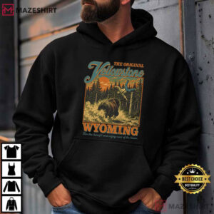Yellowstone Vintage Bison Launch Funny Wildlife T Shirt (4)