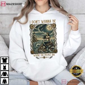 Antisocial Siren Dont Wanna Be Where People Are Mermaid T Shirt (4)