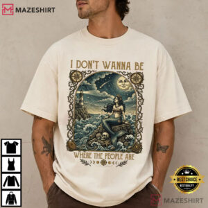 Antisocial Siren Dont Wanna Be Where People Are Mermaid T Shirt (1)