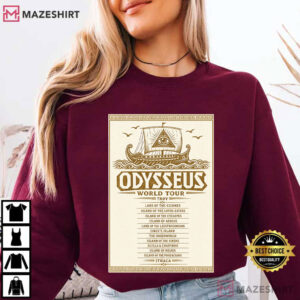 Odysseus World Tour Ancient Greece Mythology T Shirt (1)