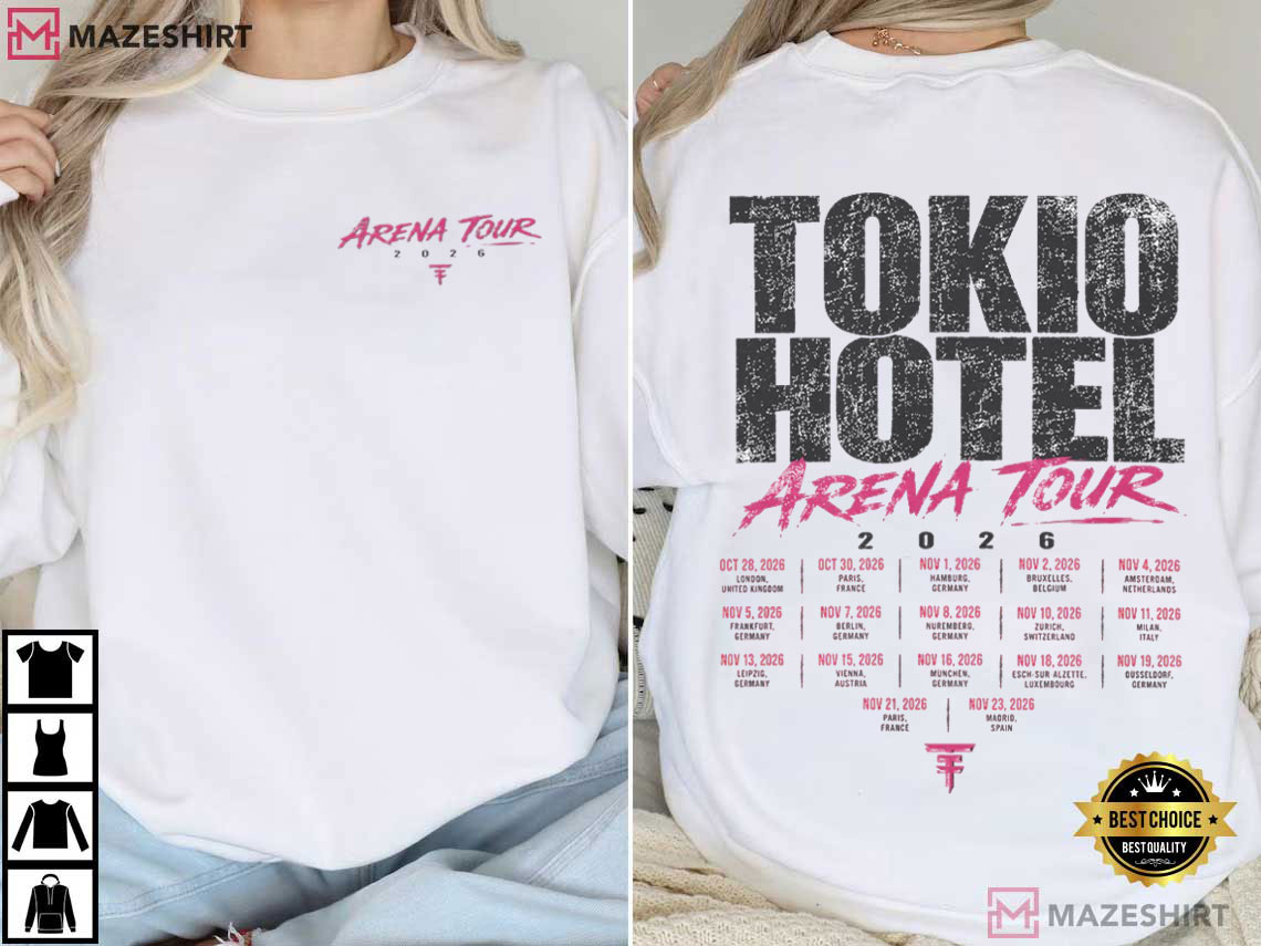 Tokio Hotel Arena Tour 2026 Concert Rock T-Shirt Tokio Hotel Arena Tour 2026 Concert Rock T-Shirt