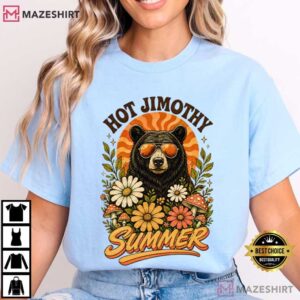 Hot Jimothy Summer Bear Retro Floral Wildflower T Shirt (4)