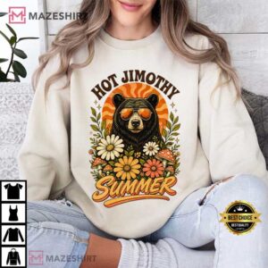 Hot Jimothy Summer Bear Retro Floral Wildflower T Shirt (2)