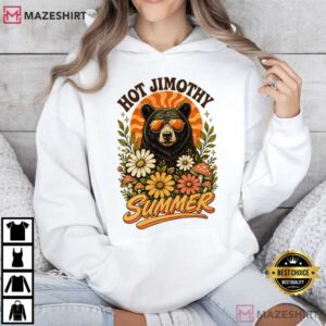 Hot Jimothy Summer Bear Retro Floral Wildflower T Shirt (3)