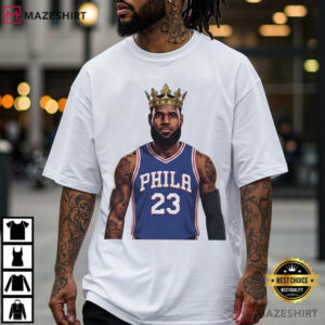 King LeBron Philadelphia Basketball No 23 NBA Fan T Shirt (1)