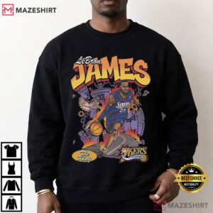LeBron James Philadelphia 76ers The King Basketball Fan T Shirt (2)