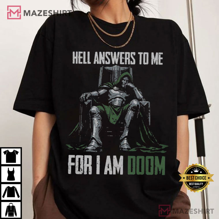 Doctor Doom Marvel Villain Quote Avengers Doomsday T-Shirt Doctor Doom Marvel Villain Quote Avengers Doomsday T-Shirt