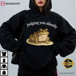Judging You Silently Funny Frog Personality T Shirt (3)