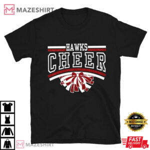Hutchinson Hawks Cheer Maroon Glitter T Shirt (2)