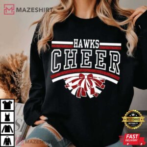 Hutchinson Hawks Cheer Maroon Glitter T Shirt (3)
