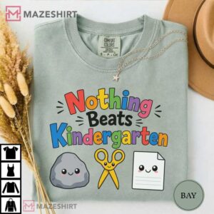 Nothing Beats Kindergarten Rock Paper Scissors Teacher T Shirt (2)