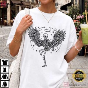 Angel Bones Sports Fighting Skeleton Athlete Fan T Shirt (1)