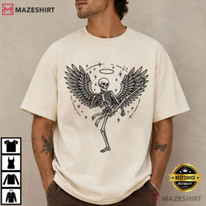 Angel Bones Sports Fighting Skeleton Athlete Fan T Shirt (2)