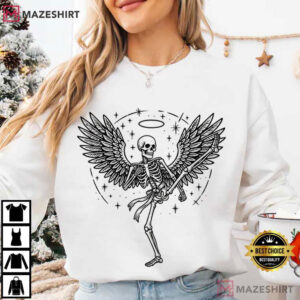 Angel Bones Sports Fighting Skeleton Athlete Fan T Shirt (3)