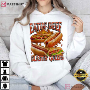 Eatin Beef Blastin Queef Funny Hotdog Meme T Shirt (4)