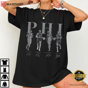 Philadelphia Men's Basketball Embiid James Brown Maxey Vintage T Shirt (4)