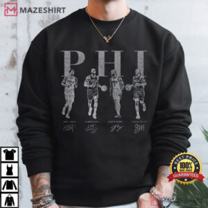 Philadelphia Men's Basketball Embiid James Brown Maxey Vintage T Shirt (1)