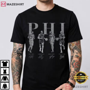 Philadelphia Men's Basketball Embiid James Brown Maxey Vintage T Shirt (2)