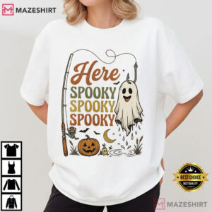 Halloween Fishing Spooky Angler Ghost Fisherman T Shirt (4)