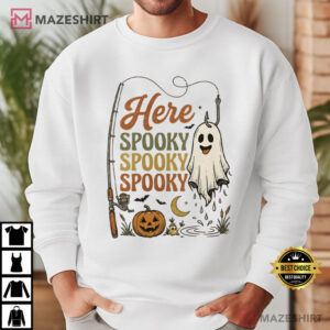 Halloween Fishing Spooky Angler Ghost Fisherman T Shirt (2)