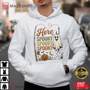 Halloween Fishing Spooky Angler Ghost Fisherman T Shirt (3)