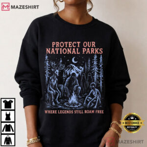 Cryptid National Parks Protect Our Parks Camping Hiking T Shirt (3)