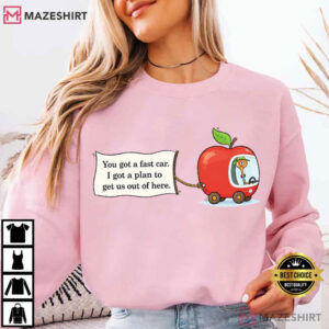 Richard Scarry Fast Car Apple Car Driving Tracy Chapman Quote T Shir