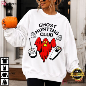 Ghost Hunting Club Graphic Funny T Shirt (3)