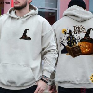 Halloween Trick Or Treat Spooky Season Cute Pumpkin Fall Graphic T Sh (3)