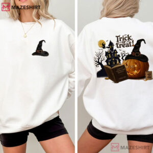 Halloween Trick Or Treat Spooky Season Cute Pumpkin Fall Graphic T Sh