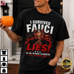 I Survived Fauci Lies Political Protest T Shirt (1)