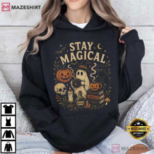Stay Magical Halloween Ghost Pumpkin Magical Spooky Season T Shirt (4)