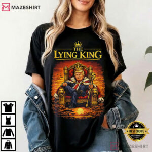 Trump The Lying King Satirical Political Portrait T Shirt (4)