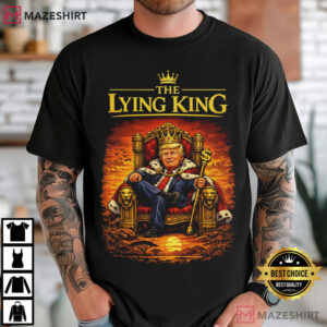 Trump The Lying King Satirical Political Portrait T Shirt (1)