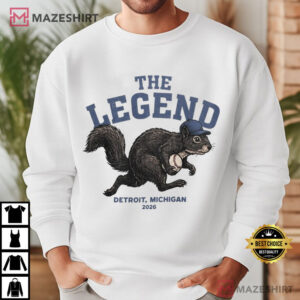 The Legend Game Day Funny Detroit Baseball Squirrel T Shirt (4)