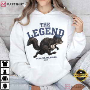 The Legend Game Day Funny Detroit Baseball Squirrel T Shirt (3)