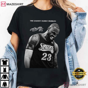 Philadelphia 76ers LeBron James Sixers The League’s Oldest Problem Basketball T Shirt (2)