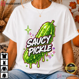 Saucy Pickle Millennial Humor Graphic T Shirt (1)