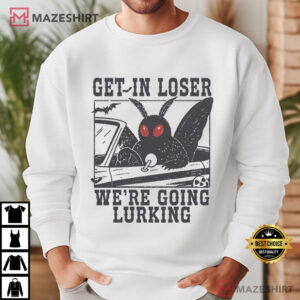 Cryptid Meme Get In Loser Lurking Vintage Mothman T Shirt (2)