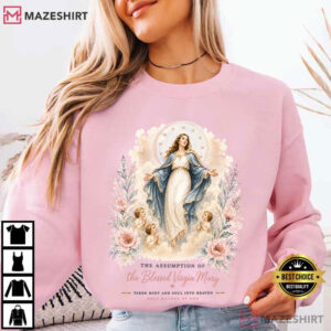 Catholic Assumption Of Mary Blessed Mother T Shirt (2)
