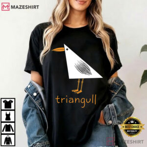Triangull Bird Pun Triangle Seagull Funny Geometry T-Shirt